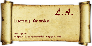 Luczay Aranka névjegykártya