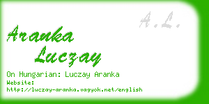 aranka luczay business card